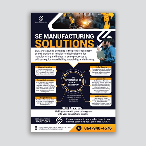 Clean single page line card for potential customers Design by ElVo1