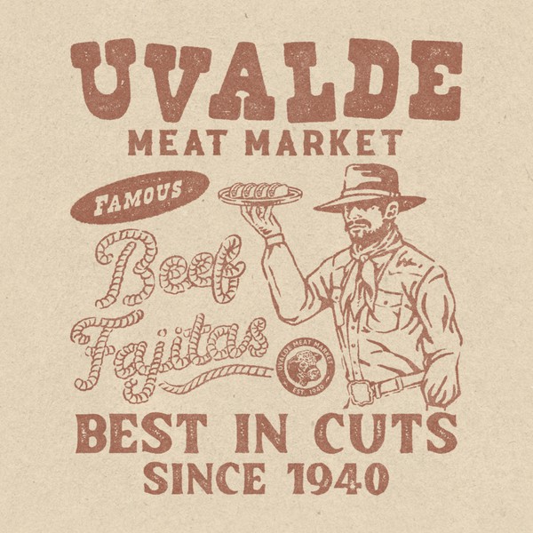 Tshirt design for Uvalde Meat Market