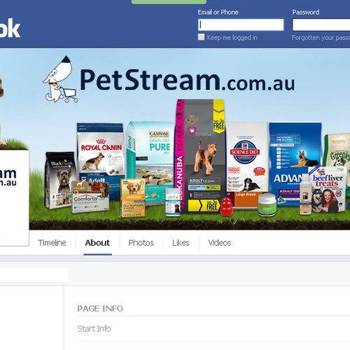EASY facebook cover photo for an ONLINE PET STORE. Design by Yonsee