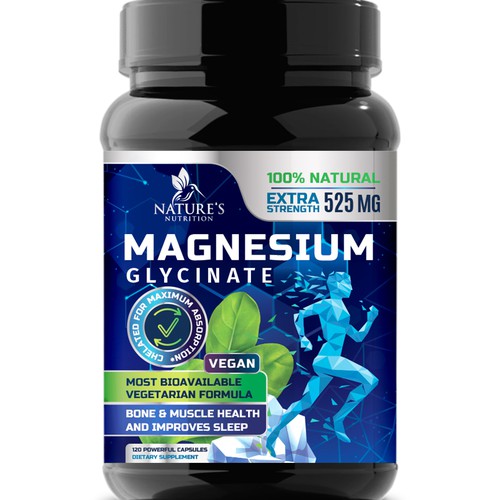 Natural Magnesium Glycinate Design needed for Nature's Nutrition Design by Wfemme