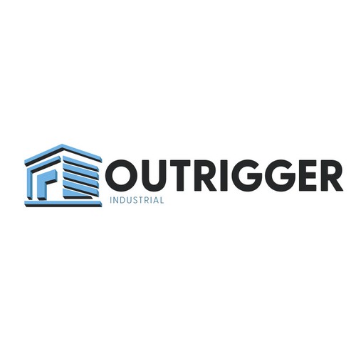 Rugged logo for a new industrial real estate development company called OUTRIGGER. Design by r1z4ln00r