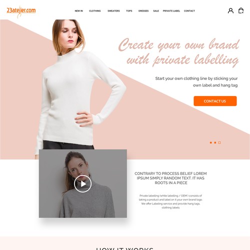 Design a landing page for fashion clothes company Design by Wilsen Tish