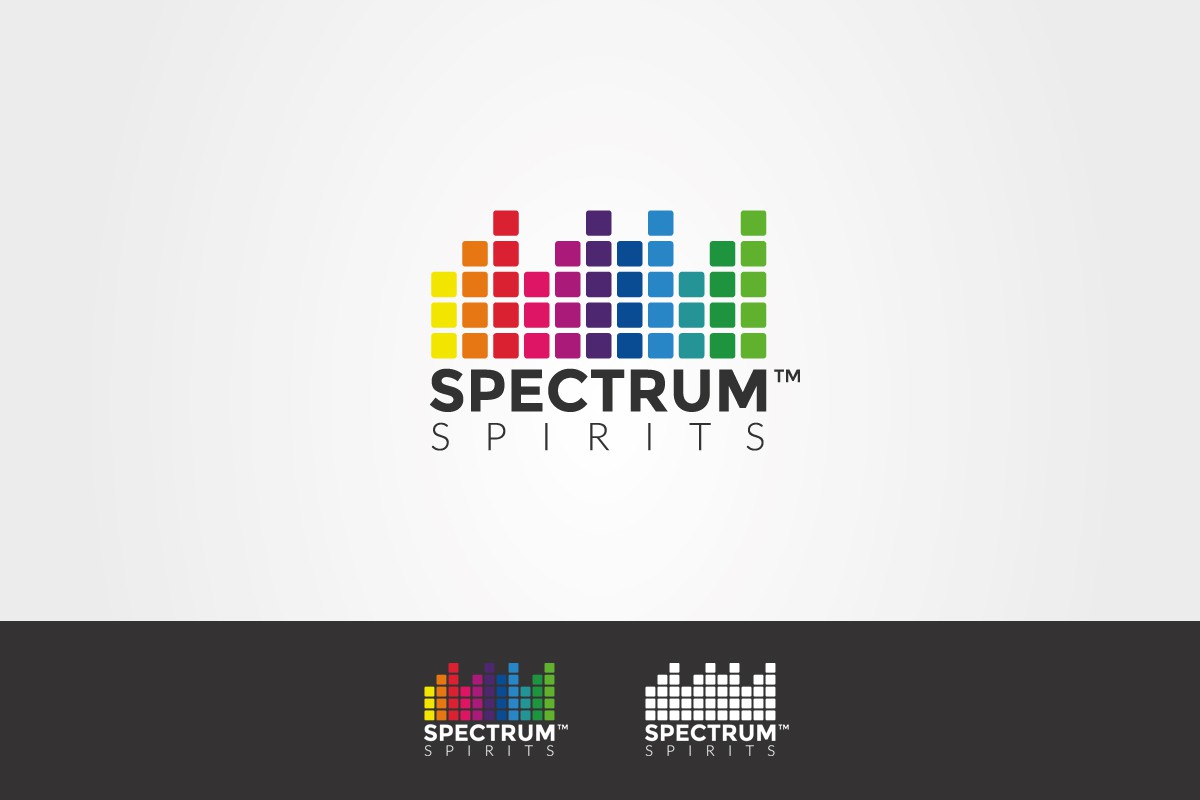 Spectrum logo with the title 'Spectrum Spirits  // new liquor company needs a logo !!'