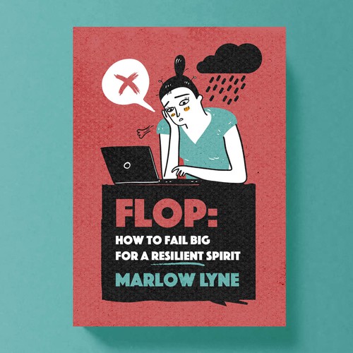 Design a book cover for a book called "FLOP" ! Design by gus domingues