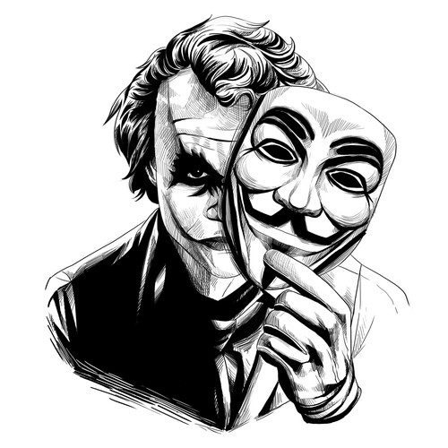 Tattoo Designs - Joker Anonymous Design by melmul169