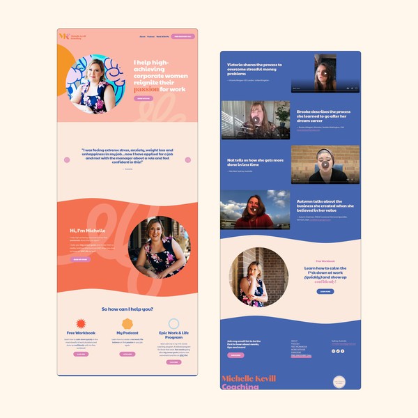 Colourful Squarespace Site for Corporate Coach