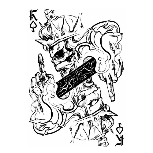 We want your artistic take on the King of Hearts playing card Design by Klasikohero