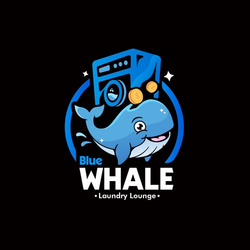 Unleash Your Creativity, Logo Design for "Blue Whale Laundry Lounge" Design by Chickvek.Labs