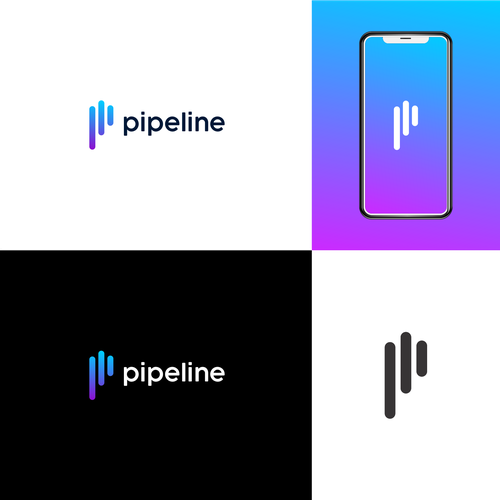 Diseño de Design a cool, sleek, tech-oriented logo for Pipeline de master.piece