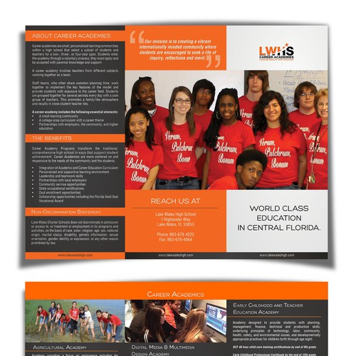 Create the next brochure design for Lake Wales High School Career Academies Design by Nandita Pal