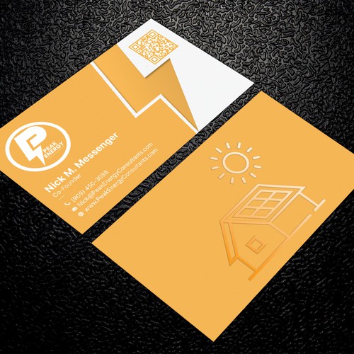 Modern Business Card Design for Electric Energy and Solar Company Design by ™SF_Design™