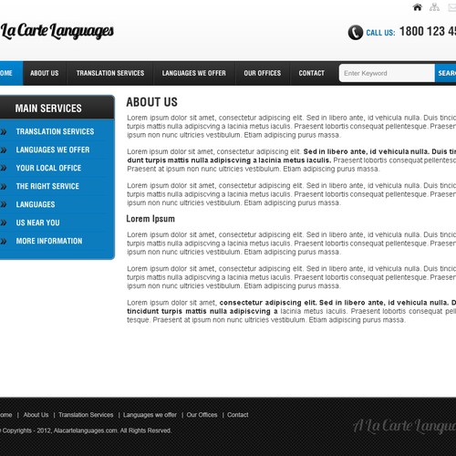 Help A La Carte Languages with a new website design Design por SGR