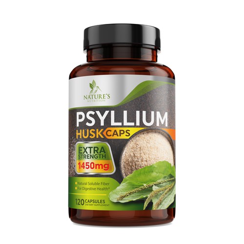 Natural Psyllium Husk Capsules Design needed for Nature's Nutrition Design by gs-designs