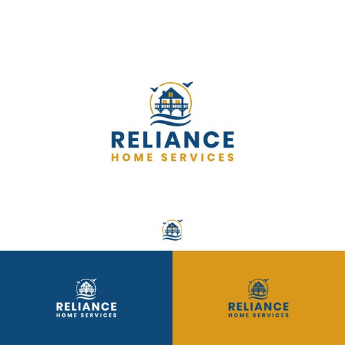 Logo for Reliable and Trustworthy Home Services Company Located on the Beach Design by Nerio Designs