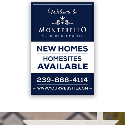 Upscale and Sophisticated New Homes for Sale - Signage Design by GraphicVersa