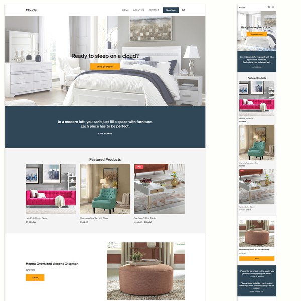 Design by Elysic Solutions titled "Ecommerce website for a furniture store"