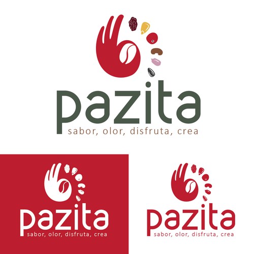buscando un logo para Pazita, que quiere dar sabor en la cocina Design by IvanFO
