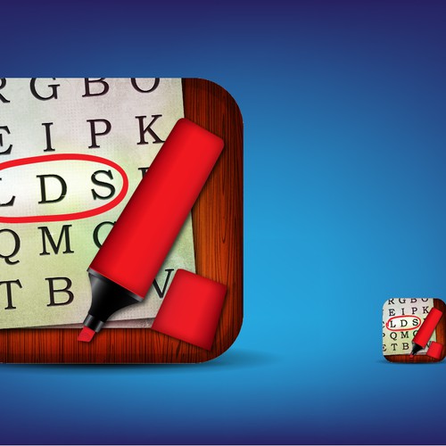 iOS Icon: LDS Word Search game Design by twister