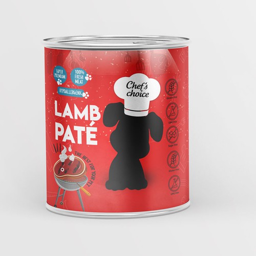 Design a super premium pet food packaging! Design by Budour A.