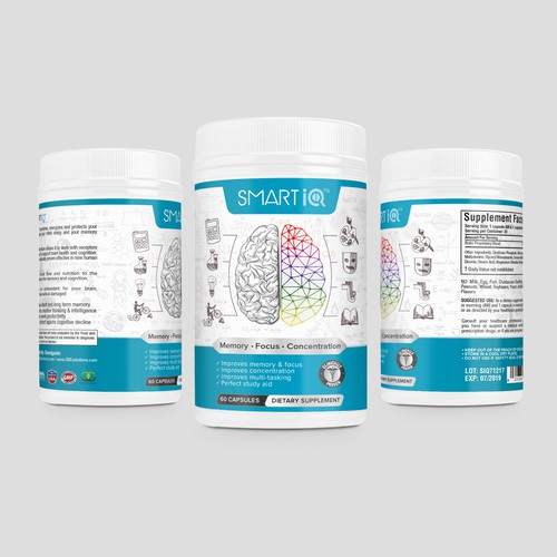 Brain Supplement Label Design Design von DesignSBS