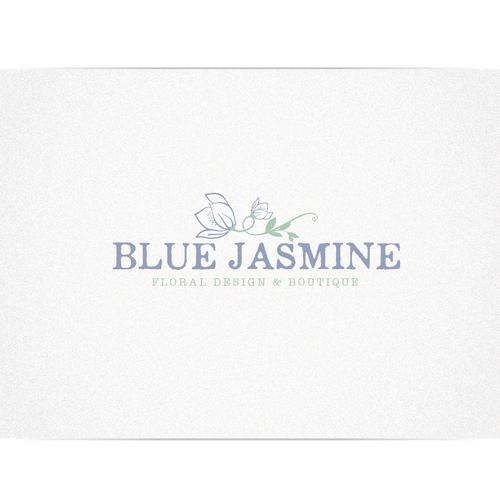 LOGO & BUSINESS CARD DESIGN FOR BLUE JASMINE LLC FLORAL DESIGN AND BOUTIQUE Design by Cit