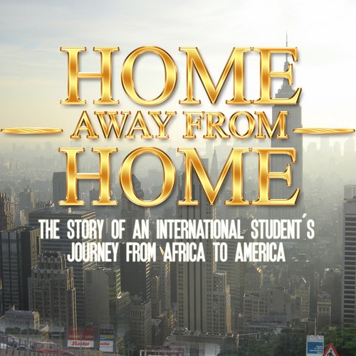 A book cover illustrating the journey of an international student from Africa to America Design by ilyasshoppus