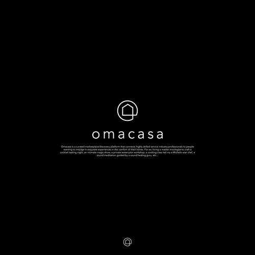 Design a minimalist logo for a curated home experiences app Design by PATIS