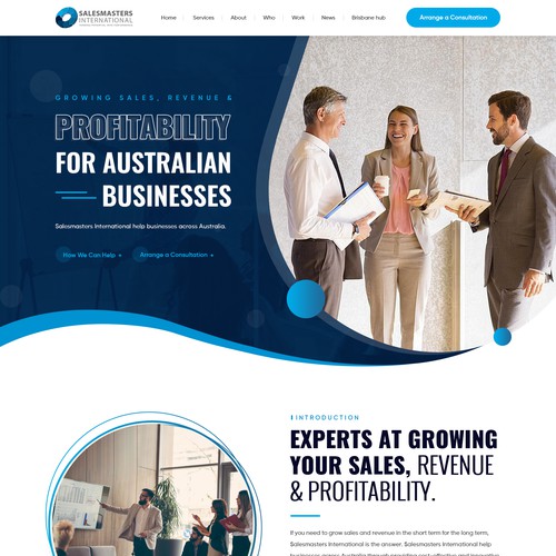 Create an engaging website for a world leading sales consulting company Design by Webwooter™