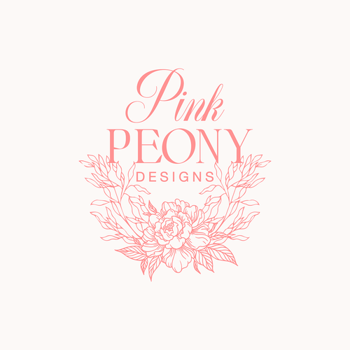 Pink Peony Designs Logo Contest Design by Lunna Maslo