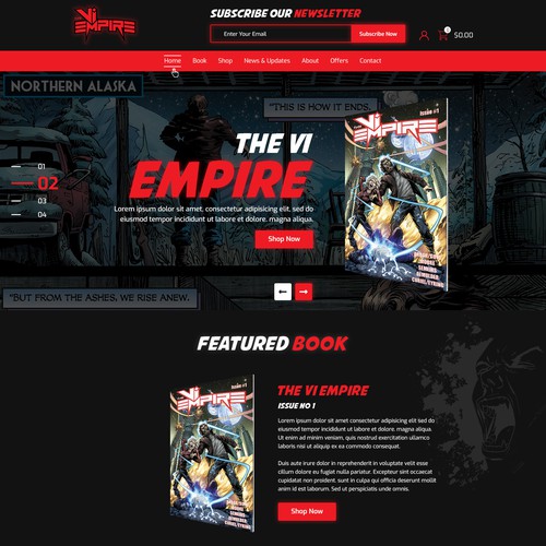 Comic Book Website Design by Factotum Designs