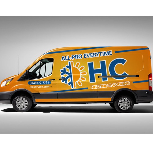 Design a Heating and Cooling Co Wrap in Orange Design by xen art