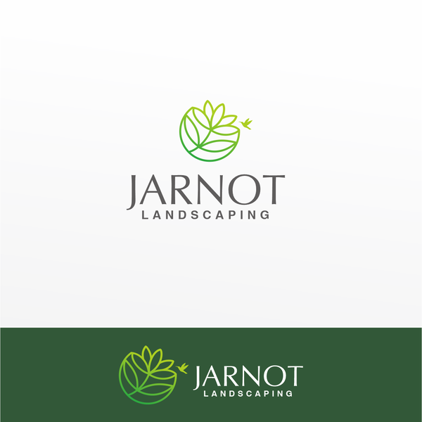 Unique Outline Logo for Jarnot Landscaping
