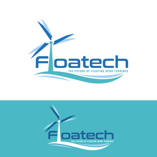 Creation of a logo for a wind turbine research project: FLOATECH Design by OneStop Design