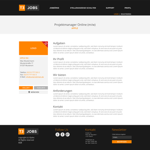 Web page design contest entry by koluk
