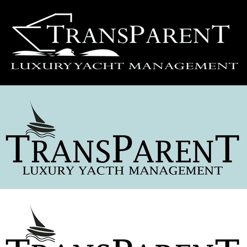 logo for TRANSPARENT Luxury Yacht Management Design by Gow Gow