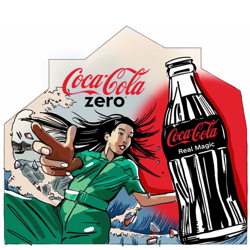 コンペ「Artistic mural design for Coca-Cola Zero in Brussels」のデザイン by Fe Meloさん 