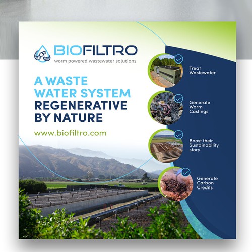 Design a Clean Trade Show Backdrop/Podium for a Regenerative Agriculture/Wastewater Company Design by Designbe