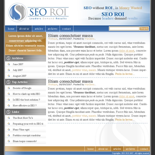 $355 WordPress design- SEO Consulting Site Design von AgustinSaldias