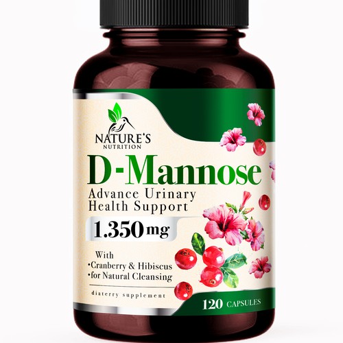 Colorful D-Mannose Design Needed for Nature's Nutrition Design réalisé par agooshe