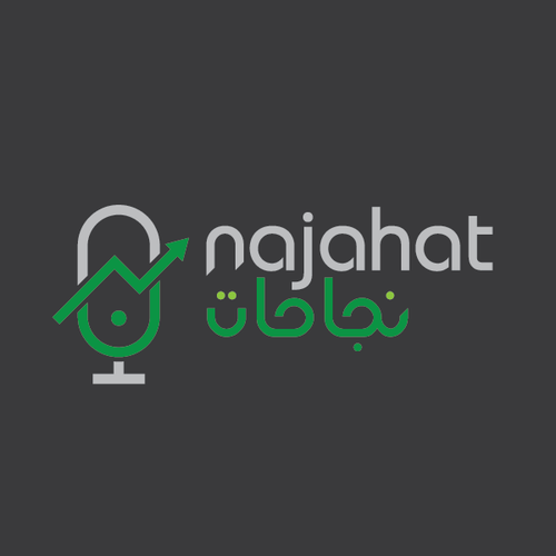 A logo for a podcast English and Arabic-ontwerp door Affineer