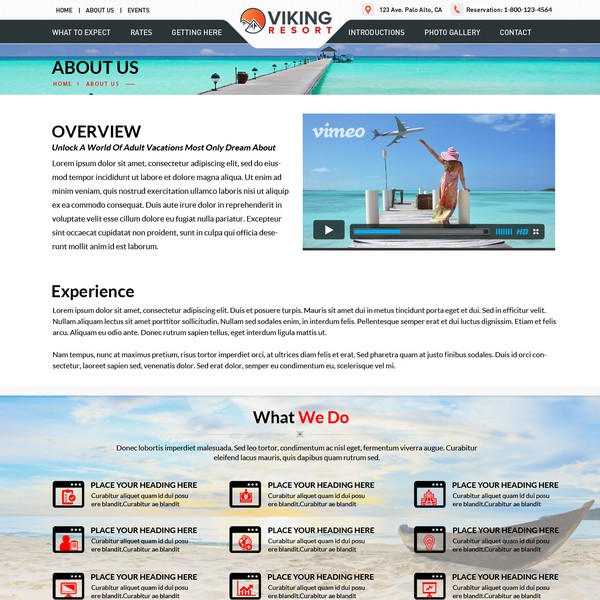 Design realizzato da Creative Design 499 intitolato "About Us Page"