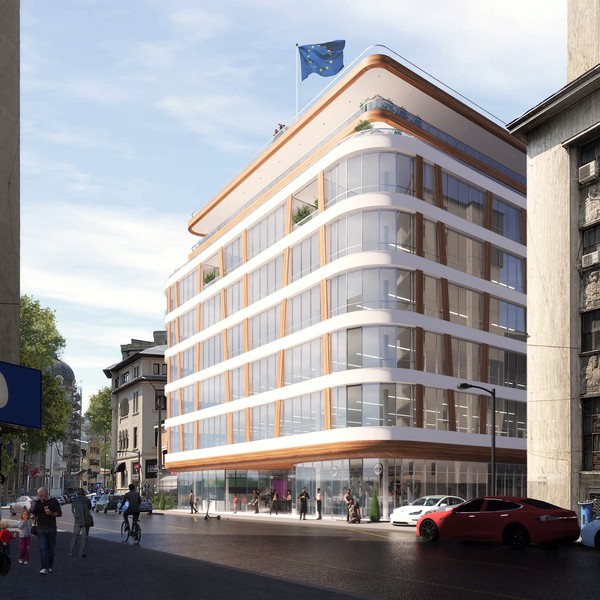 Multifunctional Building with Retail, Office and Residential parts