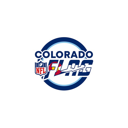 Colorado NFL Flag Logo Diseño de R.A.M