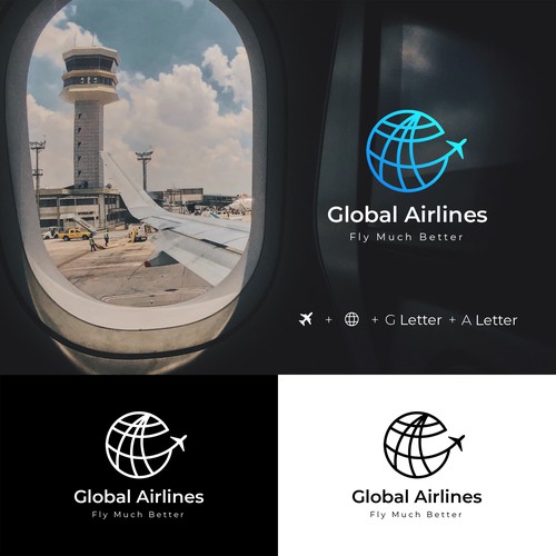 Take off! A Brand New Global Airline logo! Design by Islam Algebaly