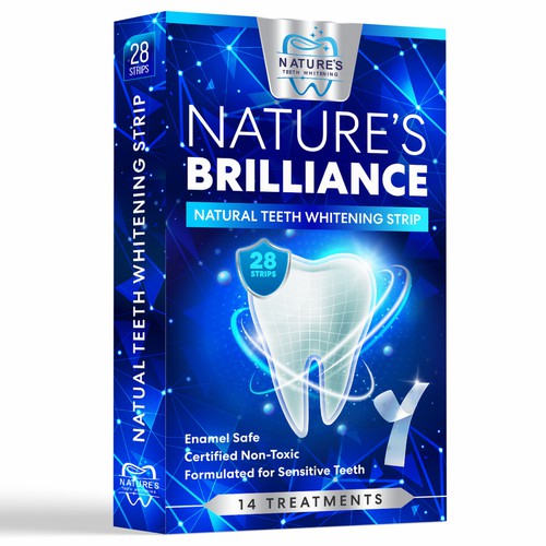 Natural Design Needed for Nature's Brilliance Whitening Strips Design by GenScythe