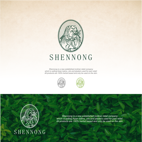 Shennong logo for a new market entry of Asian herbs in EU Design by bismillah_studio