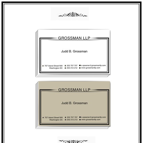 Help Grossman LLP with a new stationery Design by TanTam
