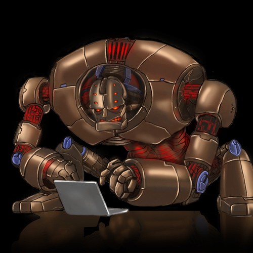 Computer modeled (CG) evil robot illustration Design von Polka Magik