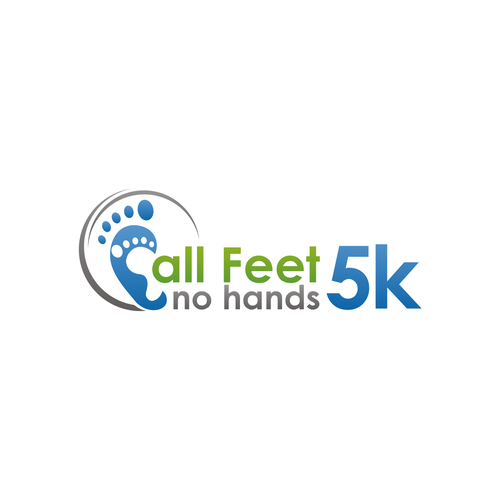 Create the next logo for All Feet, No Hands 5k デザイン by tasa