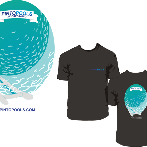 NEW Tshirt Design for swimming pool company Design by tedi mercon